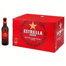 Estrella Damm Cerveza – 24 × 0,33 L Cristal