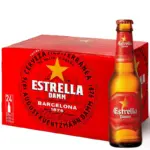 Estrella Damm Cerveza 24 x 0,33l Botellas de Cristal