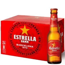 Estrella Damm Cerveza 24 x 0,33l Botellas de Cristal