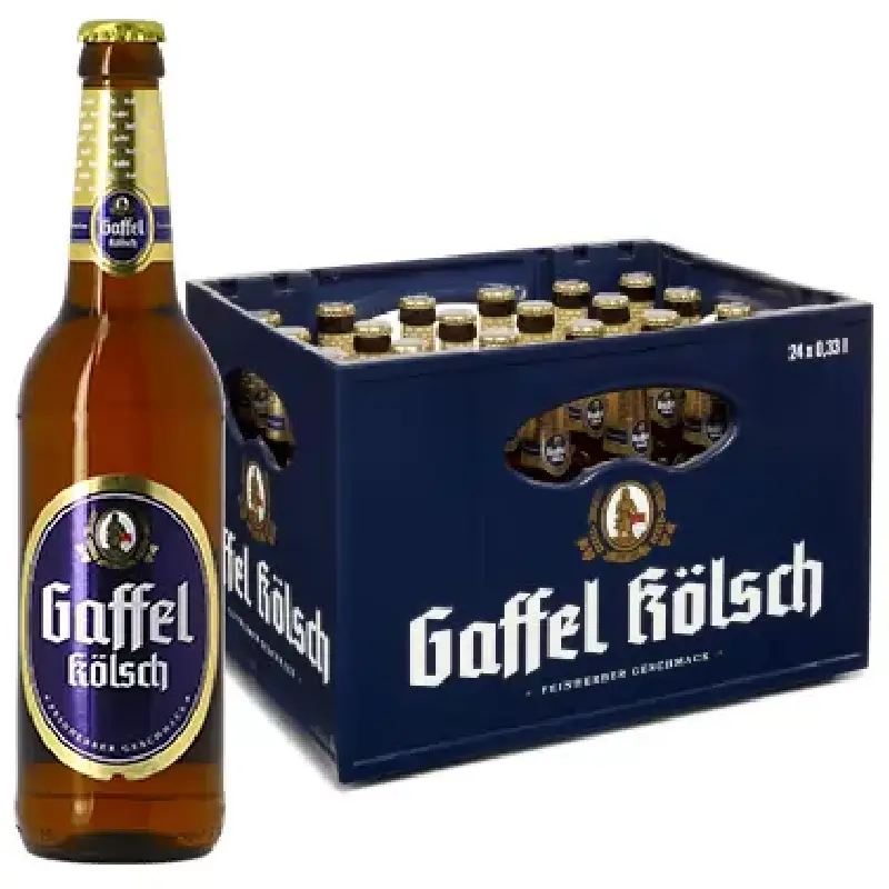 Gaffel Kölsch 24x0.33l Glas Mehrweg Kiste: Das Kölner Original im handlichen Format – Bild 1