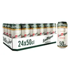 SAN MIGUEL Helles 24x0,5L Latas - Cerveza Española Premium