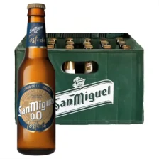 San Miguel 0.00 Tostada 24x0.33 lt. Glas Flasche Mehrweg Kiste: Voller Geschmack ohne Alkohol