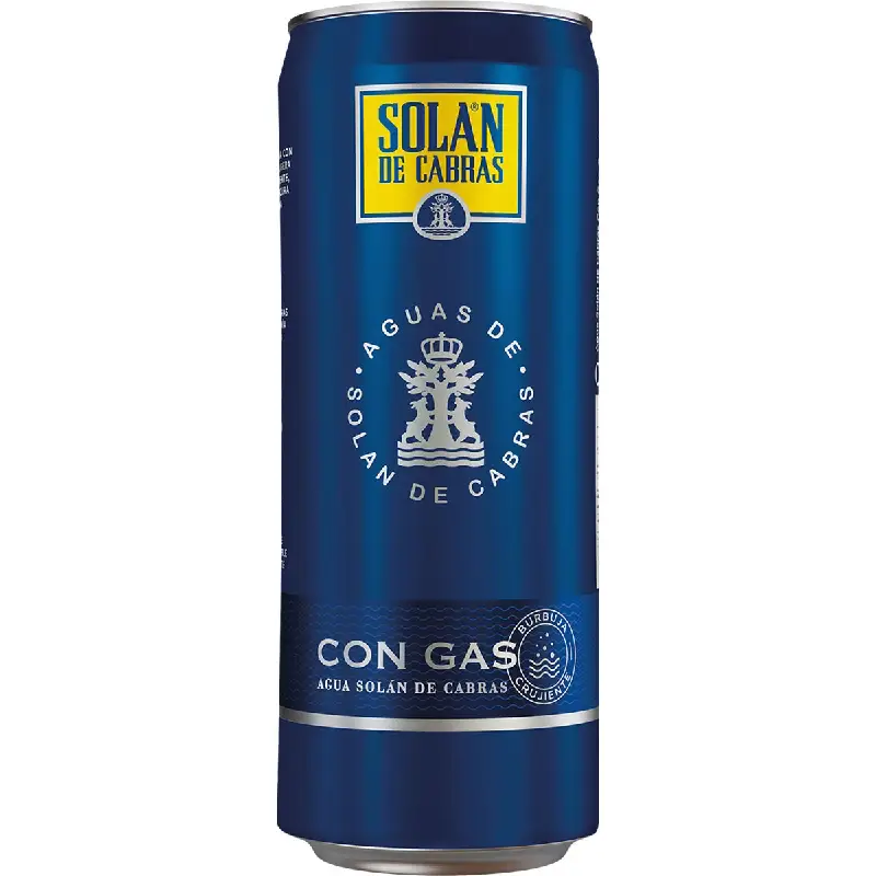 Solán de Cabras Agua mineral Solán de Cabras 33 cl Solan De Cabras Agua Mineral con Gas – 24 × 0,33 L Lata