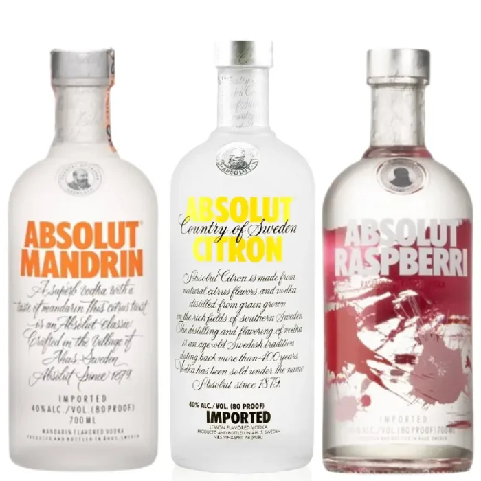 Absolut Vodka 0.7L: Eine Reise durch 3 fruchtige Geschmackswelten (40% Vol.) – Bild 1
