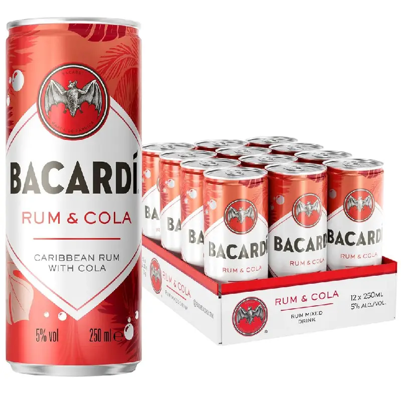 Bacardí Rum & Cola Mixed Drink 12x250ml Bacardí Rum & Cola Mixed Drink 12x250ml